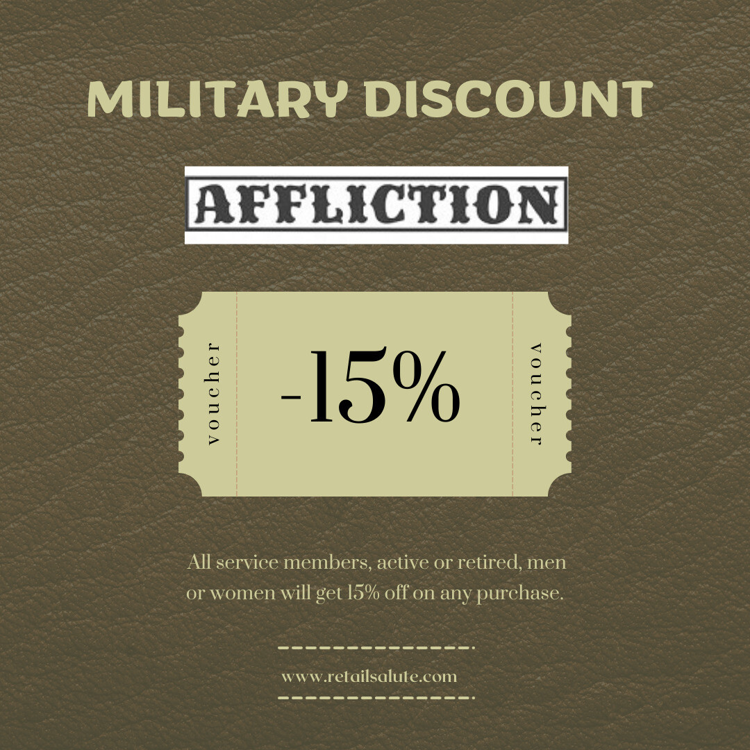 Affliction Clothing Military Discount