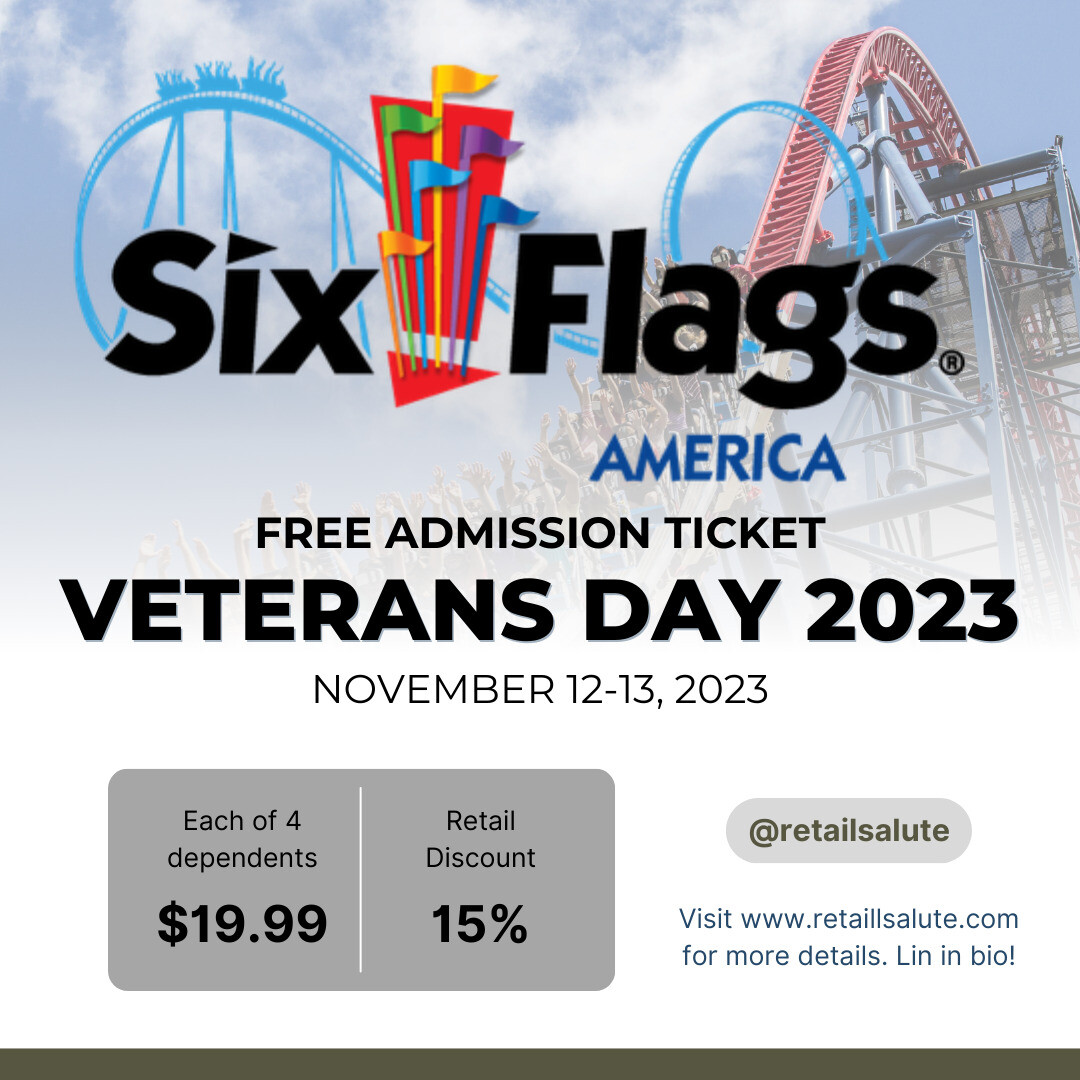 Six Flags Veterans Day 2023 Free Admission & Freebies