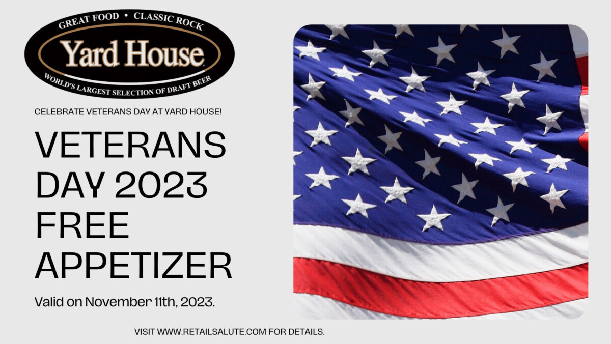 Yard House Veterans Day 2023 Free Appetizer